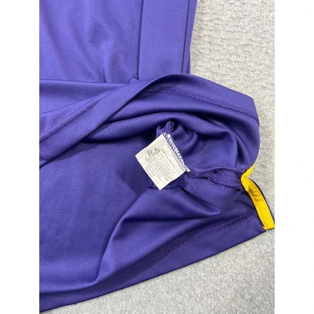 LSU Tigers Polo Shirt Mens 2XT Purple Short Sleeve Colosseum Short Sleeve